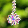Sonnenblumen-Kristall-Sonnenfänger mit AB-Regenbogenperlen für die Garten-Dekoration - Einzelne Blume AB Regenbogenperlen