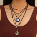 Five-Layer Evil Eye Crystal Silver Style (5878)