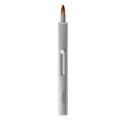 Portable retractable lip brush with silver body and soft brown bristles for makeup - Gray