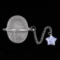 Star-shaped blue agate stone tea infuser with 304 stainless steel mesh strainer - Sodalite