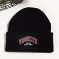 Berretto nero in maglia Brooklyn 1898 New York per calore e stile autunno inverno - Nero