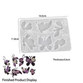 Butterfly silicone mold with 6 cavities for DIY resin keychain and jewelry pendants - Style 3 - 6-Cavity Butterfly Mold