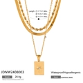 Detalles del collar triple de acero inoxidable dorado con colgante de estrella - Estilo Octagrama Triple Capa (JDNW2408003)