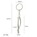 Zilveren metalen tandartstang sleutelhanger van 126 mm lang en 13 gram gewicht - Gesimuleerde Tandheelkundige Tang
