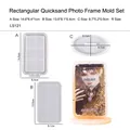 DIY rectangular quicksand photo frame silicone mold set with dimensions for resin crafts - Rectangular Quicksand Frame 3pcs Set