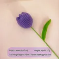 Handcrafted purple crochet tulip flower gift for Mother's Day, 40cm height - Light Purple Fat Tulip Single Stem