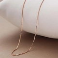 Classic rose gold Venetian box chain necklace with a sleek polished finish for women - Box Chain / Rose Gold