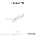 Gebogene Verbindungsplatte aus Edelstahl für DIY-Schmuckherstellung 45x7mm - 7mm Breite (KLJ8420-Z)