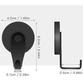 Strong black magnetic wreath hook with dimensions of 4.2x6.2 cm for doors and kitchen - Black Right Angle Hook