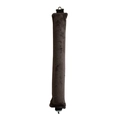 Bigoudi sans chaleur en peluche marron foncé avec crochets noirs et embouts - 1 Pièce / Café Foncé