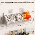 3 Compartments White