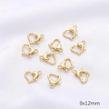 Golden 14k gold-filled heart lobster clasp 9x12mm for jewelry making and necklace DIY - Heart Lobster Clasp / 9x12mm / 14K Gold