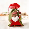 Christmas Santa gift bag with red drawstring for children's sweets and holiday treats - Santa Claus Gift Bag (Small)