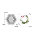Macro detail of D3823 hollow hexagon silicone mold for resin and aroma diffuser casting - D3823-Hollow Hexagon Tag Mold