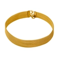 Collier ras de cou en maille plaqué or 18 carats avec fermoir mousqueton ajustable - Collier 20mm / Or