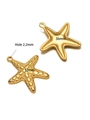 Gold stainless steel starfish pendants in 36mm and 32mm sizes for jewelry making - 32*36mm Starfish / Gold