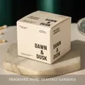 Gardenia scented aromatherapy candle in white gift box on marble tray for home decor - Day & Night (Single Candle - Heaven Gardenia)