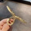 Large matte gold metal hair claw clip with minimalist cross design for women - Medium Gold Cross