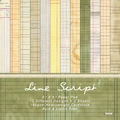 Line Script 6x6 paper pad with 24 sheets of 160gsm vintage style heavyweight cardstock - R2509 24 Sheets