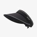 Visera de seda de hielo negra plegable con ala ancha y correa ajustable para exteriores - Negro
