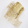 Sparkling gold sequin chiffon ribbon for Christmas tree decor and gift wrapping - 5CM Champagne Gold Mesh Sequins Length 9m