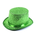 Sparkling green sequin top hat for Saint Patrick's Day and festive party costumes - Tinsel - Green