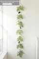 Snowy 180cm green antler rattan garland with pine cones and white berries for Christmas - 180CM Rattan