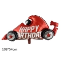 Palloncino auto da corsa rosso per compleanno con scritta Happy Birthday 108x54cm - Auto da Corsa Happy Birthday