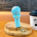 Cute blue microphone shaped keychain pendant for bags, creative student toy gift - Lovely Microphone (Fun Recording Mic Pendant) / Green