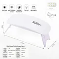 Portable white 6W mini UV LED nail lamp with mouse design and USB cable for manicure - White Mini Mouse Nail Lamp