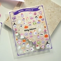 Halloween Nageltattoo-Sticker mit Geistern und Kürbissen im Design KX486 - KX486-Flach