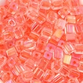 5mm iridescent orange cube glass beads for DIY jewelry making and handmade accessories - 5mm 10g/Pack Approx 50pcs / Orange