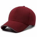 Minimalist burgundy baseball cap in premium high-density twill fabric for unisex wear - Adjustable / Burgundy