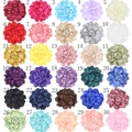 30 vibrant colors of French satin fabric rose flowers for DIY hair accessories and corsages - 32 Colors Mixed Wholesale