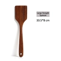 Natural teak wood large straight spatula for non-stick pans with hanging hole, 33.5x8cm - Square Spatula / 33.5*7.8cm