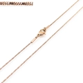 Rose gold stainless steel snake chain necklace measuring 550mm long and 1mm wide - Rose Gold 550x1mm(KN203685-Z)