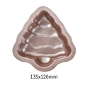 Stampo per torta antiaderente albero di Natale oro rosa, 135x126mm per la cottura - Albero di Natale / 135x126mm