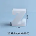 Transparante siliconen mal in de vorm van de hoofdletter Z voor DIY-gips en hars - Letter Z