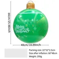 Bola de Navidad inflable verde con estampado Merry Christmas y motivos festivos - Bola de Navidad / Verde