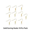 Set van 10 stuks gouden metalen oorhaakaccessoires voor DIY-sieraden maken - Gouden Oorhaak