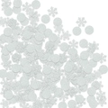 Confettis pailletés argentés en forme de flocons et cercles pour déco de Noël - Argent Rond Et Argent Flocon De Neige