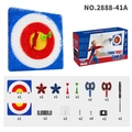 Kids throwing game set with blue target board, axes, darts and assembly parts - Blue Square Target (Wall Mount)