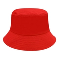 Quick-dry lightweight bucket hat in bright red color with reinforced brim stitching - M (56-58cm) / Red
