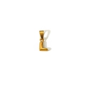 Puffy golden 18k stainless steel bubble letter L pendant for DIY jewelry design - Gold Letter L (TP001-L)