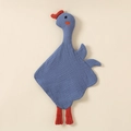 Weiches blaues Küken-Schnuffeltuch aus Baumwolle zur Beruhigung von Neugeborenen - Dunkelblau (Großer Schwan)