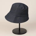 Bob en coton sergé bleu marine minimaliste avec bord asymétrique pour la protection solaire - M(56-58cm) / Bleu marine