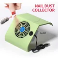 Light green nail dust collector with USB cable and single fan suction power - 858-2-USB-Green / Green
