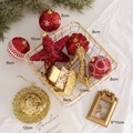 9-piece Christmas ornaments set in red and gold finish with assorted festive shapes - 9 Piece Set: Style B / Gold Red