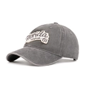 Casquette de baseball en coton gris foncé délavé vintage avec broderie Florida et détails - Gris