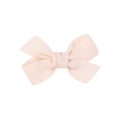Detailed close-up of a pink fabric bow hair clip for babies with soft textile texture - Pink (8)
